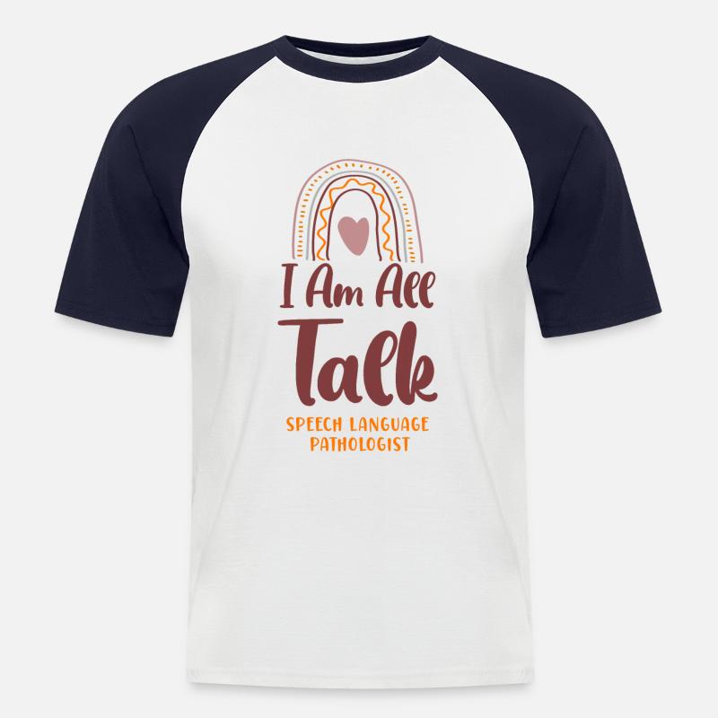 Speech Therapist Therapy Assistant - Männer Baseball-T-Shirt - Weiß/Navy