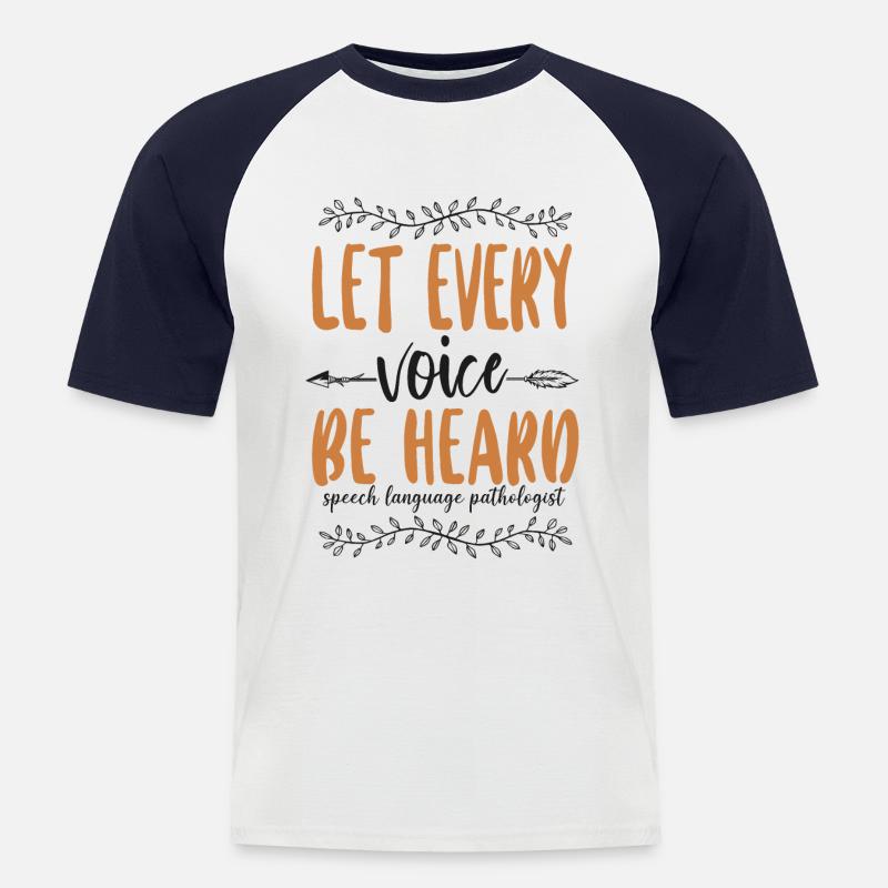 Speech Therapist Therapy Assistant - Männer Baseball-T-Shirt - Weiß/Navy
