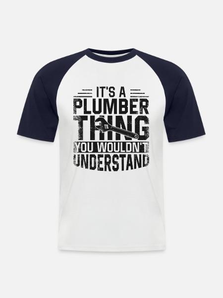 VVS VVS VVS Vintage Det er en - Kortærmet herre-baseballshirt - hvid/marineblå