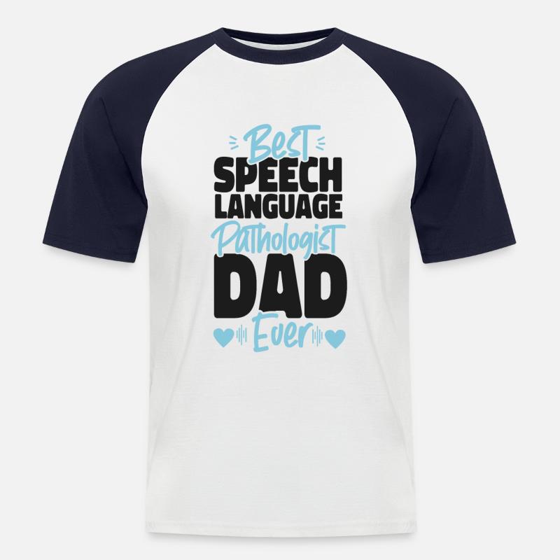 Speech Therapist Therapy Assistant - Men's Baseball T-Shirt - white/navy