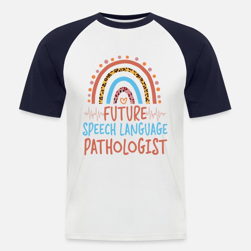 Speech Therapist Therapy Assistant - Männer Baseball-T-Shirt - Weiß/Navy