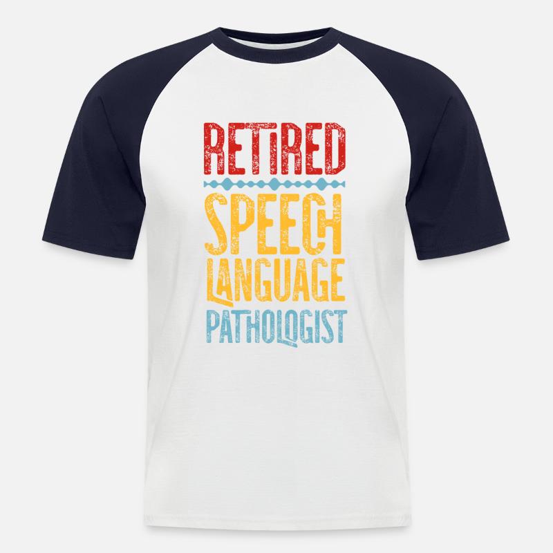 Speech Therapist Therapy Assistant - Men's Baseball T-Shirt - white/navy