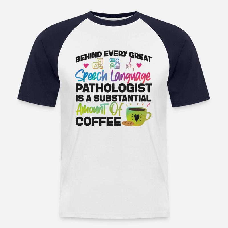 Speech Therapist Therapy Assistant - Männer Baseball-T-Shirt - Weiß/Navy