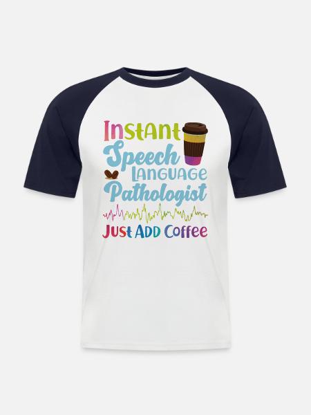 Speech Therapist Therapy Assistant - Männer Baseball-T-Shirt - Weiß/Navy