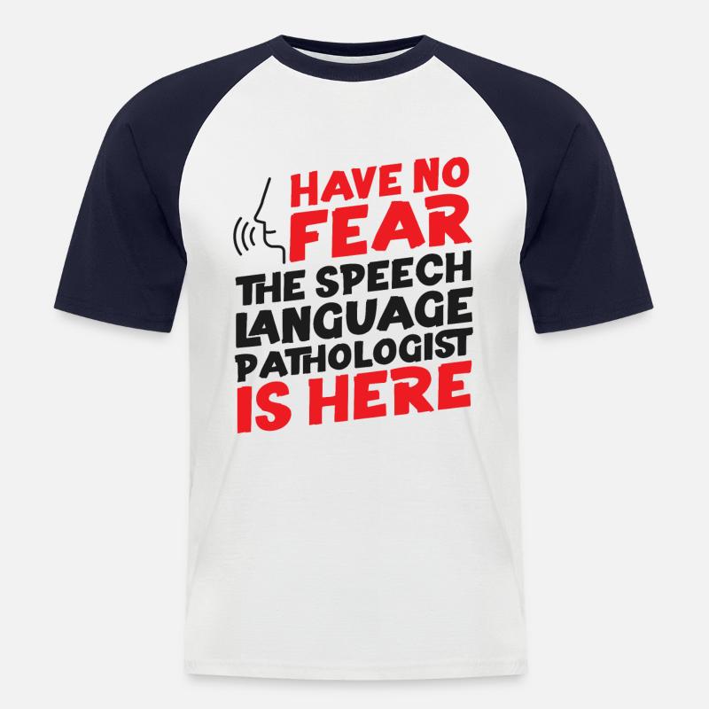 Speech Therapist Therapy Assistant - Men's Baseball T-Shirt - white/navy