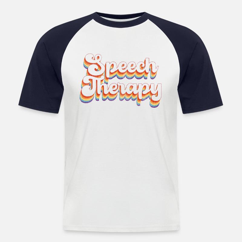 Speech Therapist Therapy Assistant - Men's Baseball T-Shirt - white/navy