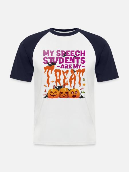 Speech Therapist Therapy Assistant - Männer Baseball-T-Shirt - Weiß/Navy