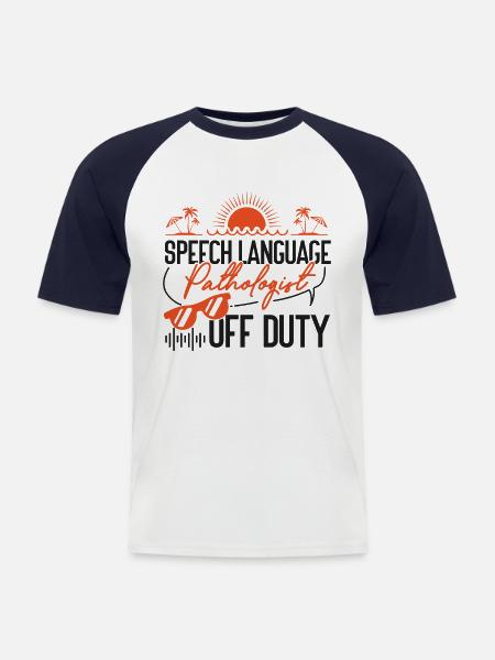 Speech Therapist Therapy Assistant - Männer Baseball-T-Shirt - Weiß/Navy