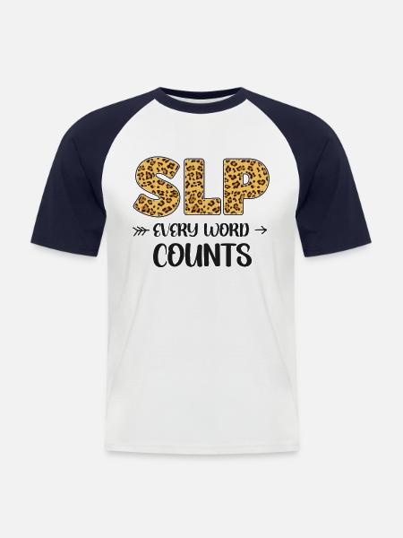 Assistant orthophoniste - T-shirt baseball manches courtes Homme - blanc/marine