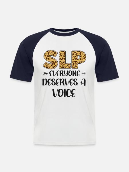 Assistant orthophoniste - T-shirt baseball manches courtes Homme - blanc/marine