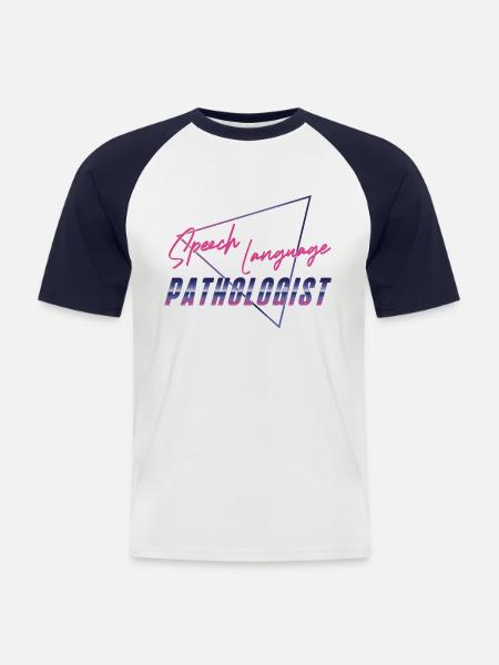 Speech Therapist Therapy Assistant - Men's Baseball T-Shirt - white/navy