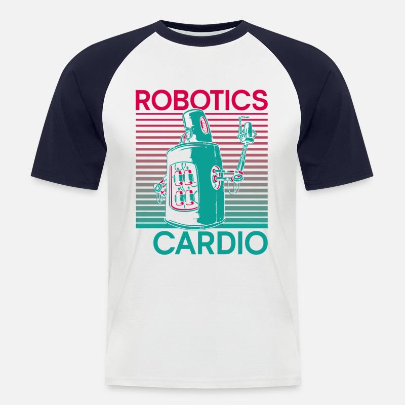 Robot Robotics Engineer Robotics - Männer Baseball-T-Shirt - Weiß/Navy