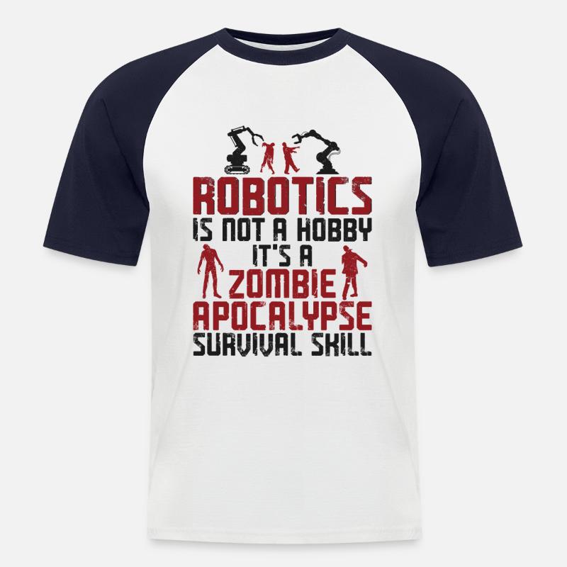 Robot Robotics Engineer Robotics - Männer Baseball-T-Shirt - Weiß/Navy