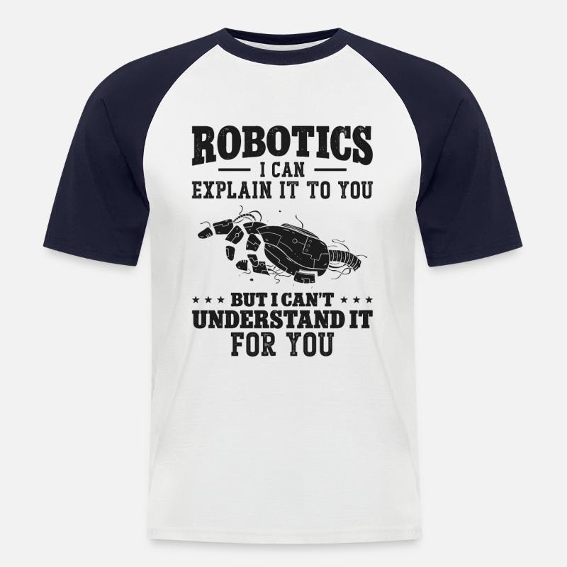 Robot Robotics Engineer Robotics I - Männer Baseball-T-Shirt - Weiß/Navy