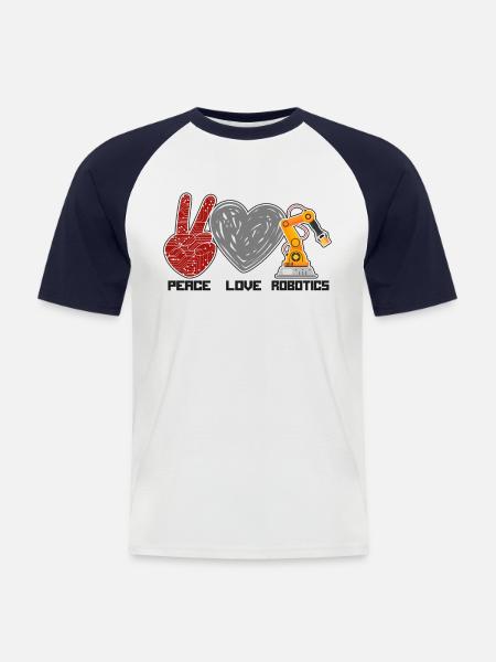 Robot Robotics Engineer Female - Men's Baseball T-Shirt - white/navy