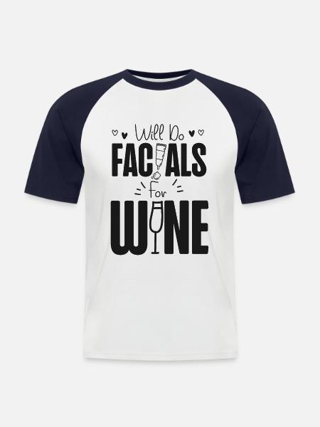 Cute Esthetician Skincare - Männer Baseball-T-Shirt - Weiß/Navy