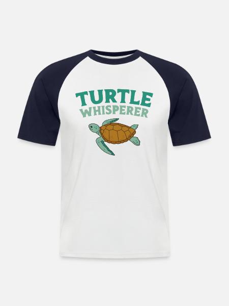 Sea Turtle Tortoise Turtle - Men's Baseball T-Shirt - white/navy