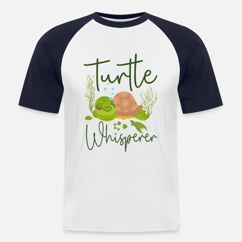 Sea Turtle Tortoise Turtle - Männer Baseball-T-Shirt - Weiß/Navy