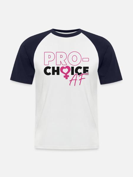Feminist Pro-Choice Af - Männer Baseball-T-Shirt - Weiß/Navy