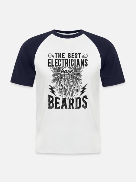 Beard Lover Bearded Man - Men's Baseball T-Shirt - white/navy