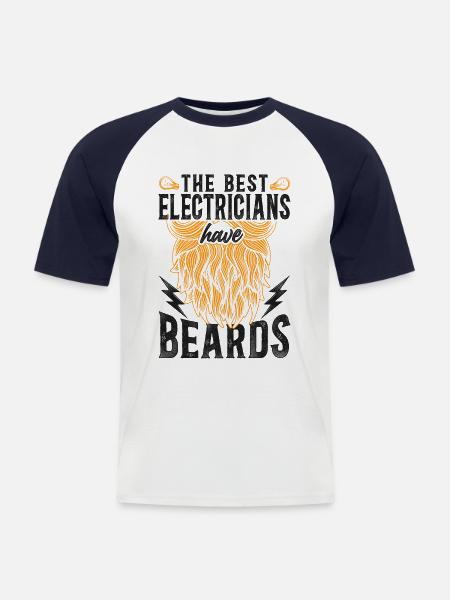Beard Lover Bearded Man - Men's Baseball T-Shirt - white/navy