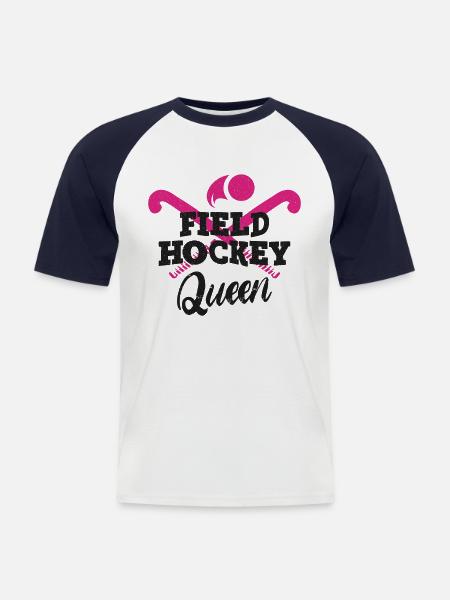 Field Hockey Queen Field Hockey - Men's Baseball T-Shirt - white/navy