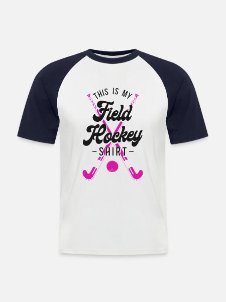 Field Hockey This Is My Field - Men's Baseball T-Shirt - white/navy