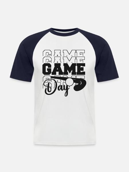 Field Hockey Game Day - Men's Baseball T-Shirt - white/navy