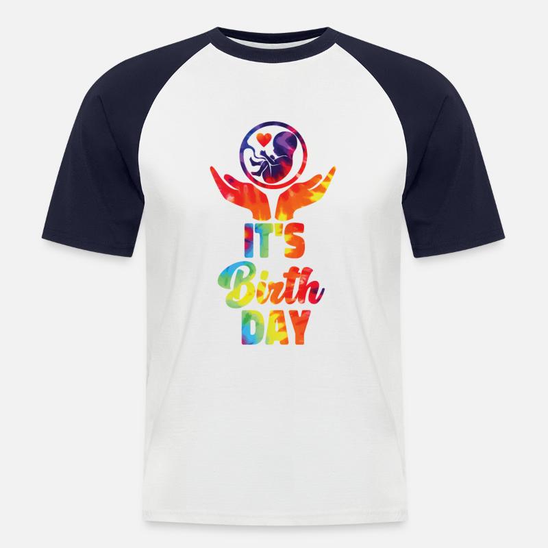LD Labour And Delivery Nurse - Männer Baseball-T-Shirt - Weiß/Navy