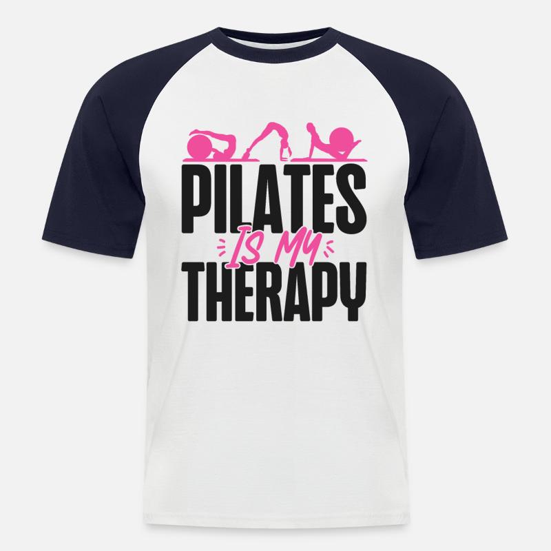 Pilates Instructor Teacher Pilates - Men's Baseball T-Shirt - white/navy