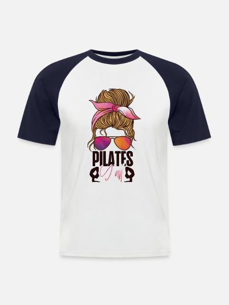 Pilates Instructor Teacher - Men's Baseball T-Shirt - white/navy