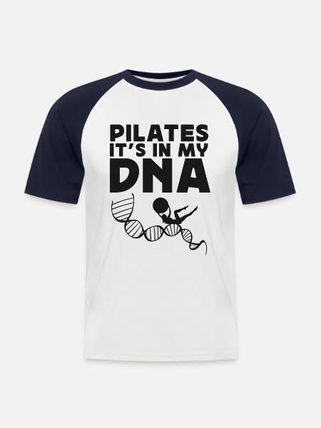 Pilates Instructor Teacher Pilates - Männer Baseball-T-Shirt - Weiß/Navy
