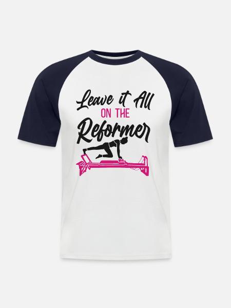 Pilates Instructor Teacher Leave - Männer Baseball-T-Shirt - Weiß/Navy