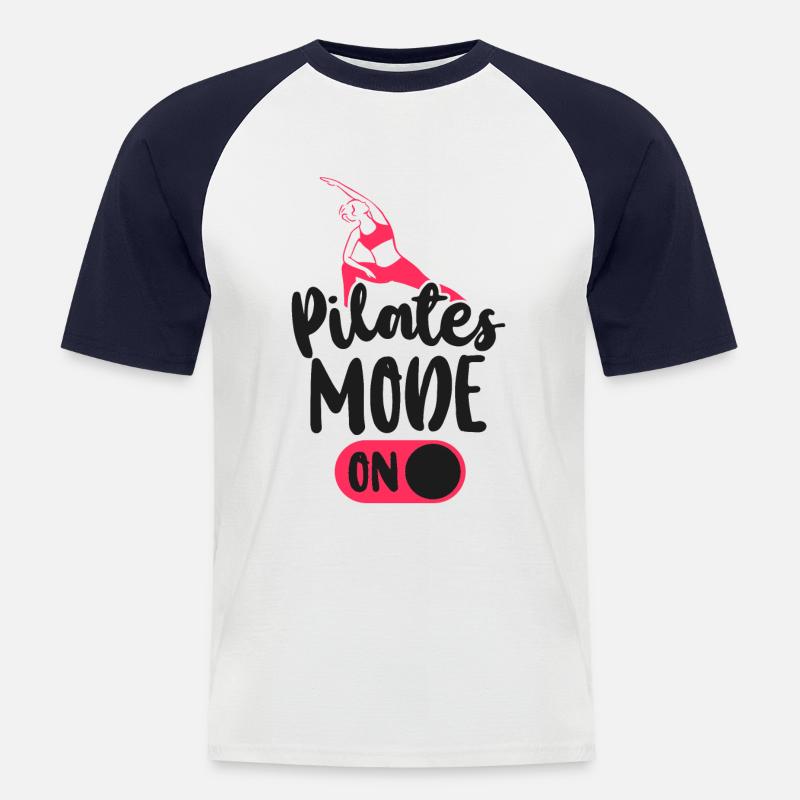 Pilates Instructor Teacher Pilates - Men's Baseball T-Shirt - white/navy