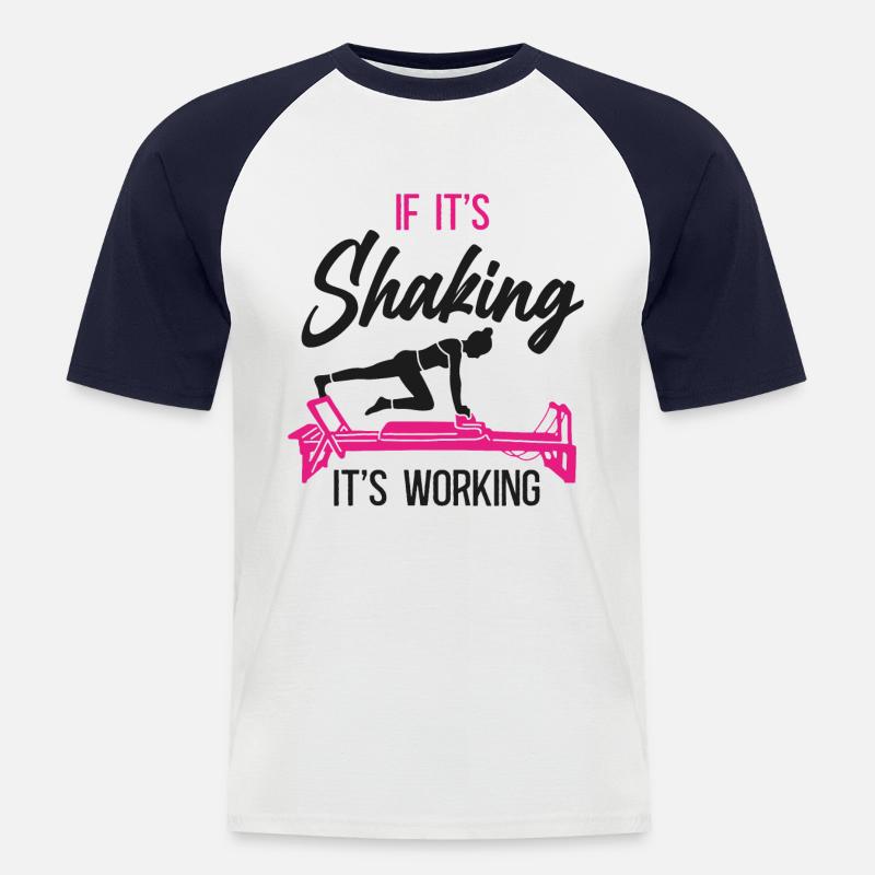 Pilates Instructor Teacher If - Männer Baseball-T-Shirt - Weiß/Navy