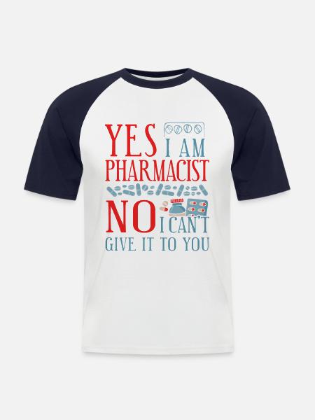 Pharmacy Tech Technician - Männer Baseball-T-Shirt - Weiß/Navy