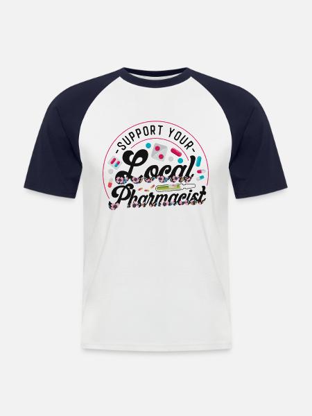 Pharmacy Tech Technician - Men's Baseball T-Shirt - white/navy