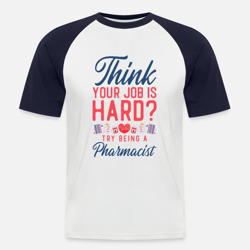 Pharmacy Tech Technician - Men's Baseball T-Shirt - white/navy