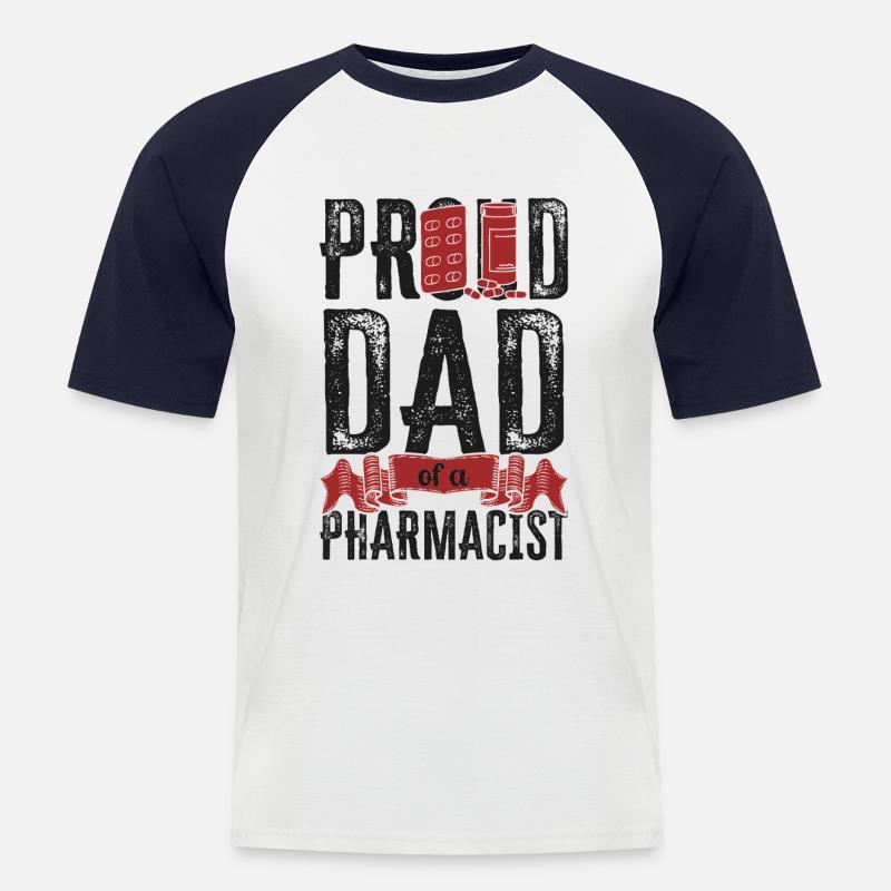Pharmacy Tech Technician - Männer Baseball-T-Shirt - Weiß/Navy
