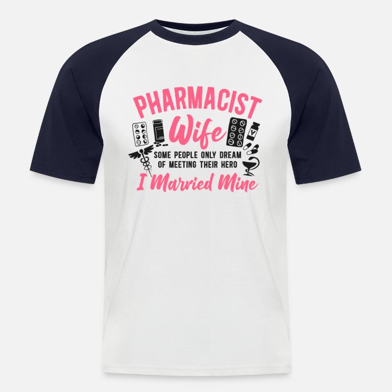 Pharmacy Tech Technician - Men's Baseball T-Shirt - white/navy