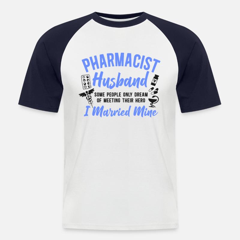 Pharmacy Tech Technician - Männer Baseball-T-Shirt - Weiß/Navy