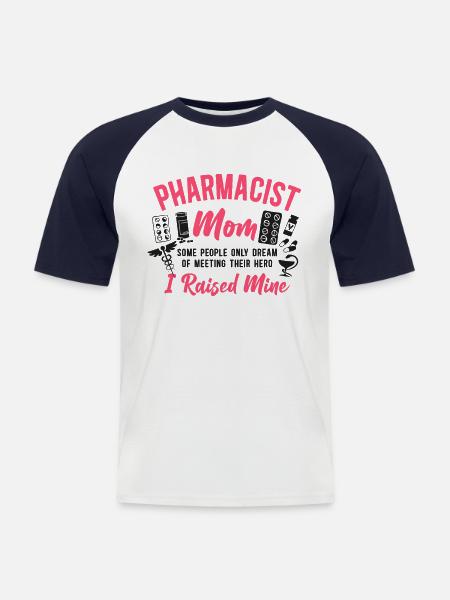 Pharmacy Tech Technician - Männer Baseball-T-Shirt - Weiß/Navy