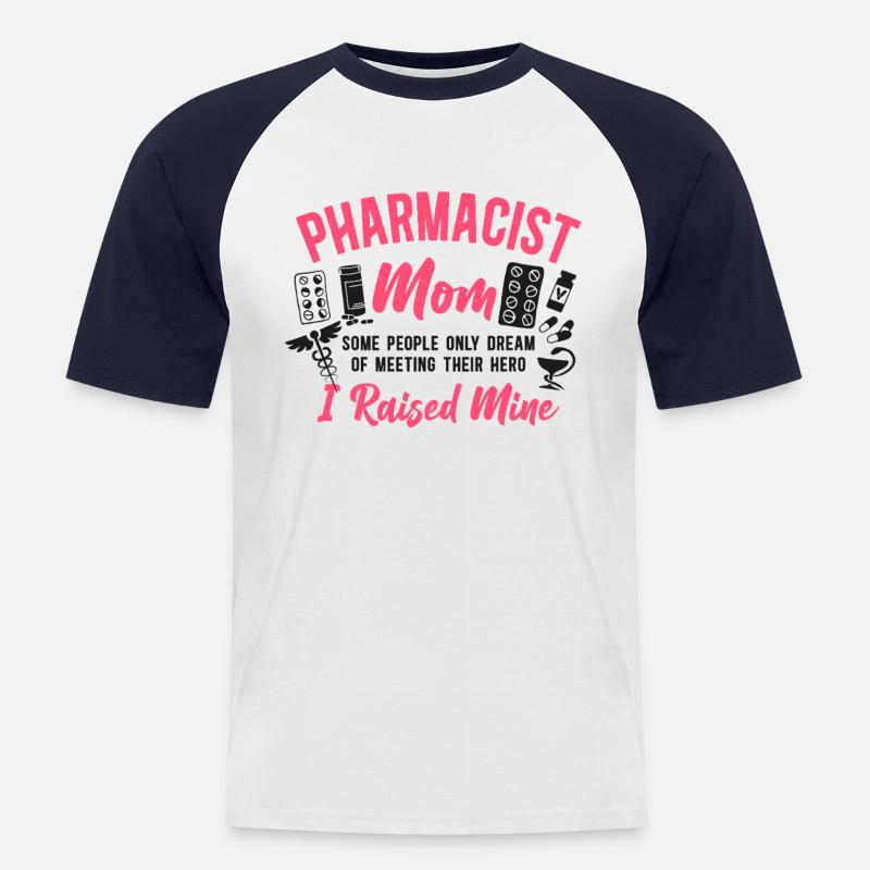 Pharmacy Tech Technician - Männer Baseball-T-Shirt - Weiß/Navy