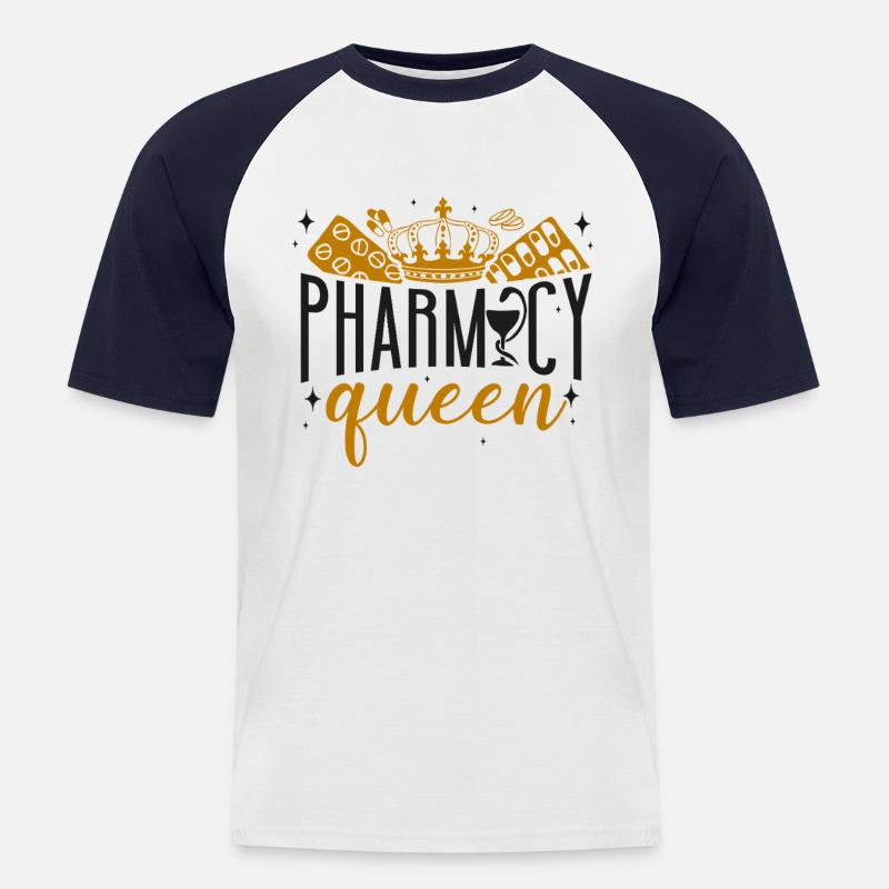 Pharmacy Tech Technician - Männer Baseball-T-Shirt - Weiß/Navy