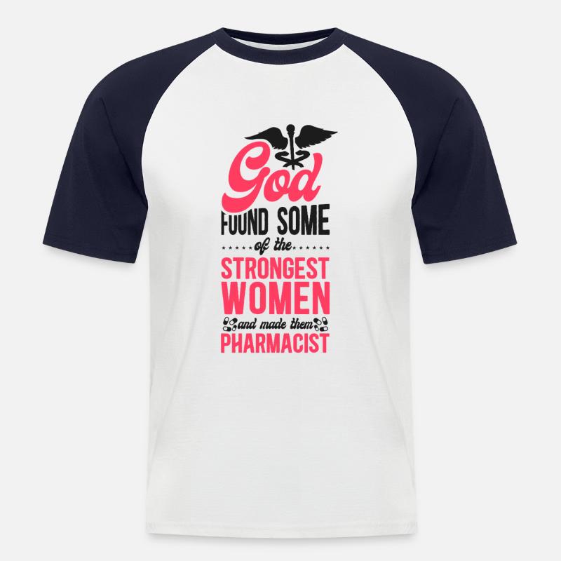 Pharmacy Tech Technician - Männer Baseball-T-Shirt - Weiß/Navy