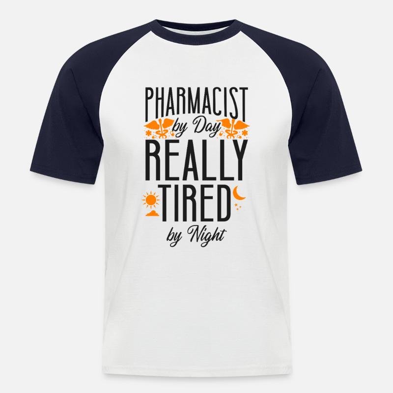 Pharmacy Tech Technician - Männer Baseball-T-Shirt - Weiß/Navy