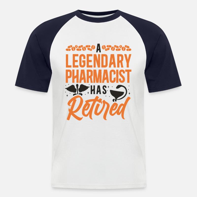 Pharmacy Tech Technician - Men's Baseball T-Shirt - white/navy