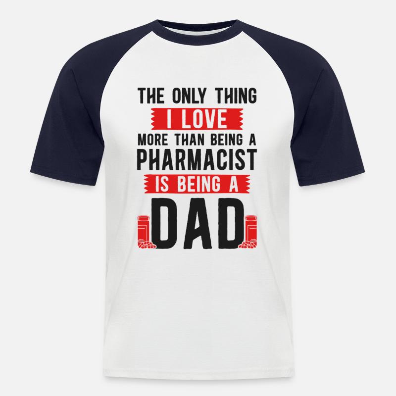 Pharmacy Tech Technician - Männer Baseball-T-Shirt - Weiß/Navy