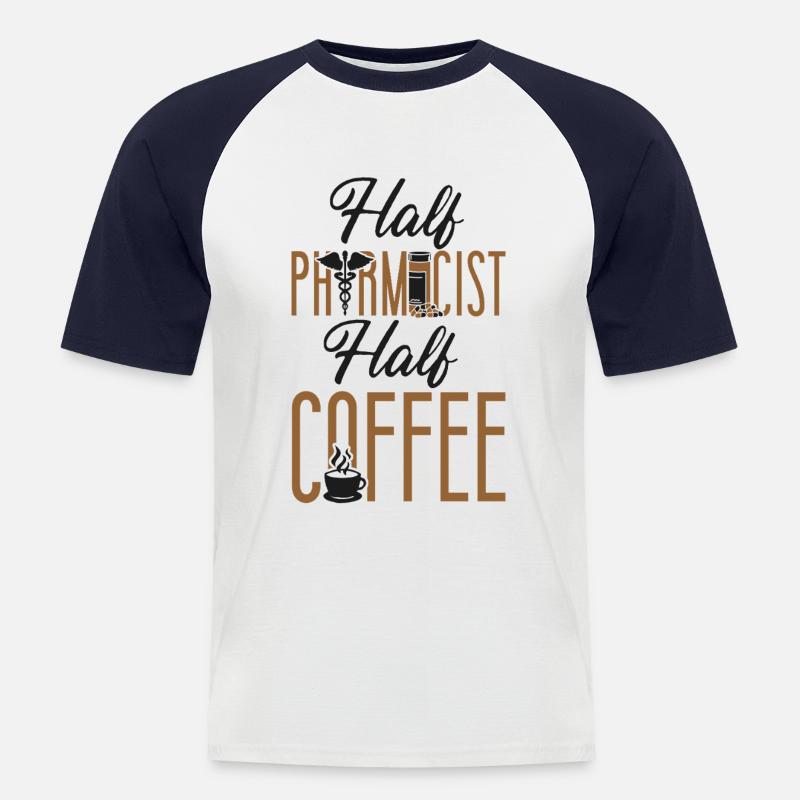 Pharmacy Tech Technician - Männer Baseball-T-Shirt - Weiß/Navy