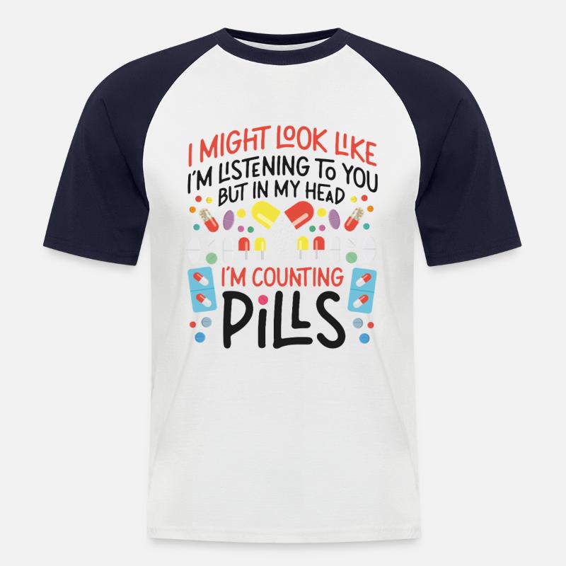 Pharmacy Tech Technician - Men's Baseball T-Shirt - white/navy